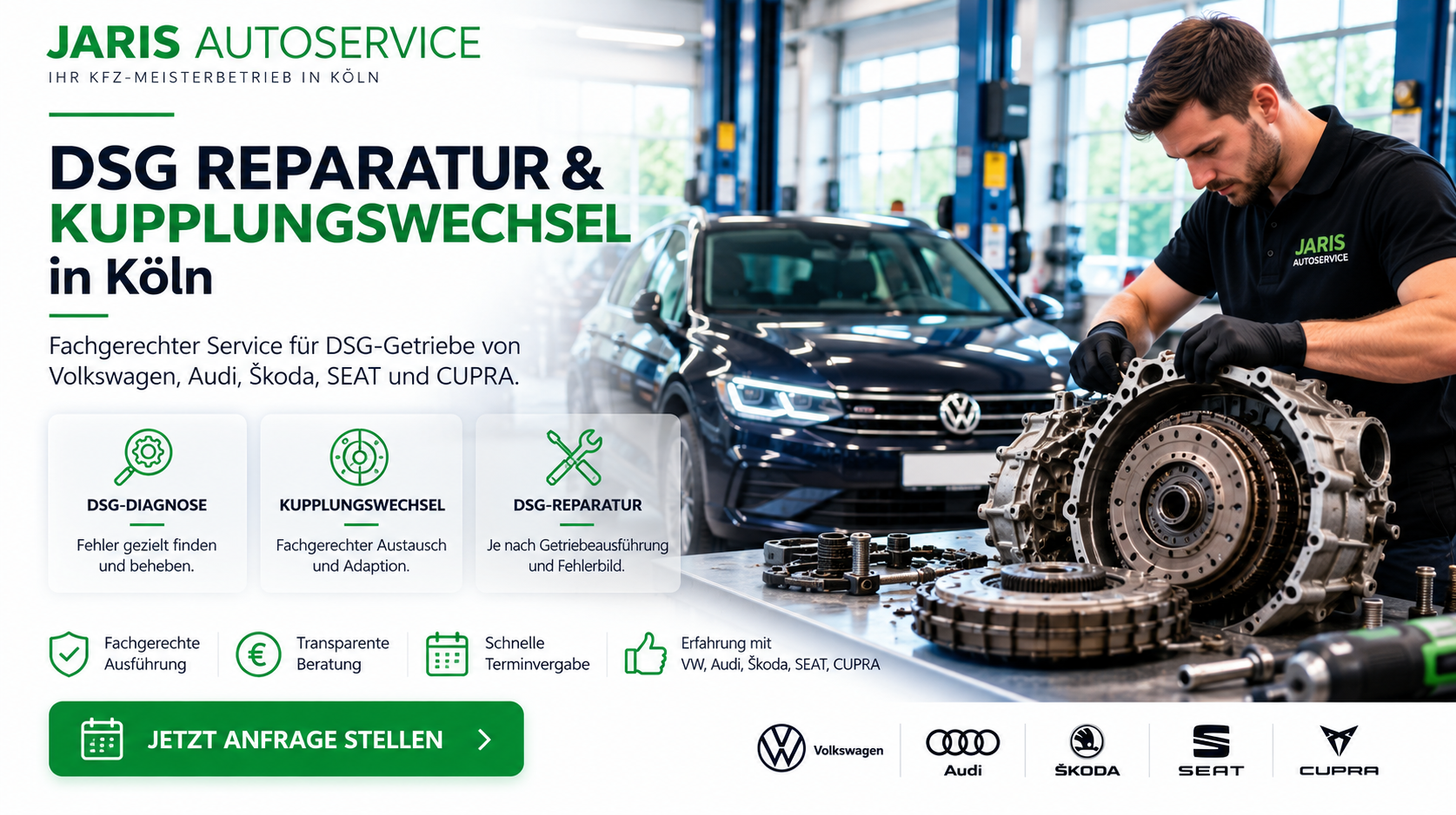 DSG Reparatur und Kupplungswechsel in Köln bei JARIS Autoservice